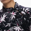 Šaty s kimono výstřihem a listovým vzorem Šaty s kimono výstřihem a listovým vzorem