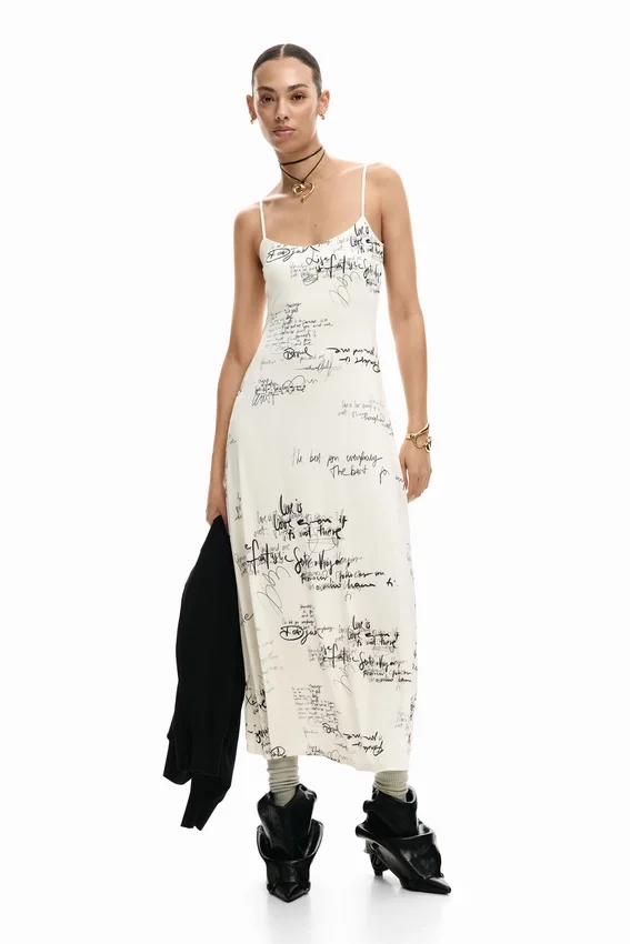 Dlouhé kombinované šaty Dlouhé kombinované šaty