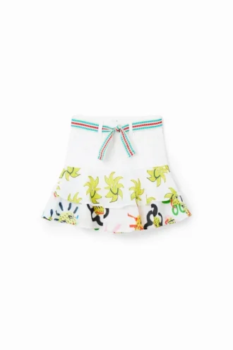 Džínová mini sukně Sun Ruffle