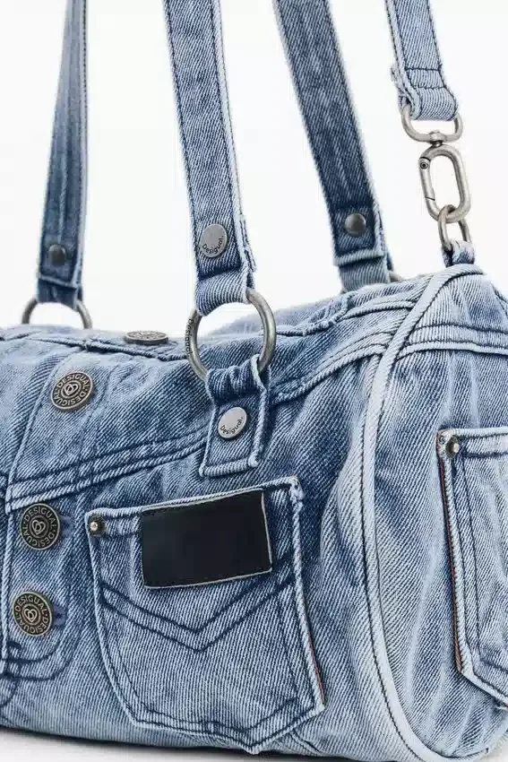 Džínová taška s kapsami Džínová taška s kapsami