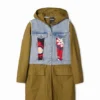 Hybridní parka 2 v 1 s výšivkou
