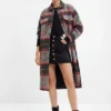 Kabát ve stylu overshirt s tartanovým vzorem Kabát ve stylu overshirt s tartanovým vzorem