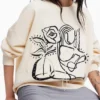 Oversized mikina s květinovým potiskem Oversized mikina s květinovým potiskem