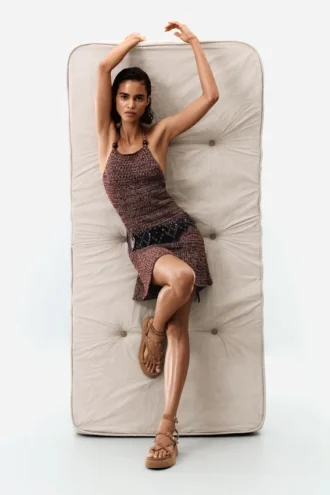 Pletené šaty na ramínka