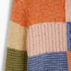 Pletený svetr s Patchwork vzorem