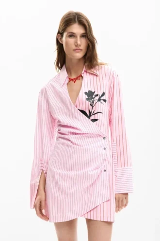 Popelínové košilové šaty