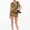 Sleeveless Jacquard Košile Sleeveless Jacquard Košile