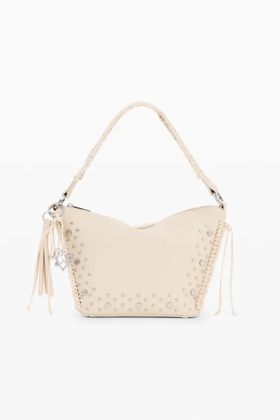 Střední taška s cvočky a třásněmi Střední taška s cvočky a třásněmi