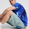 Tričko s květinovým potiskem v batikovém stylu