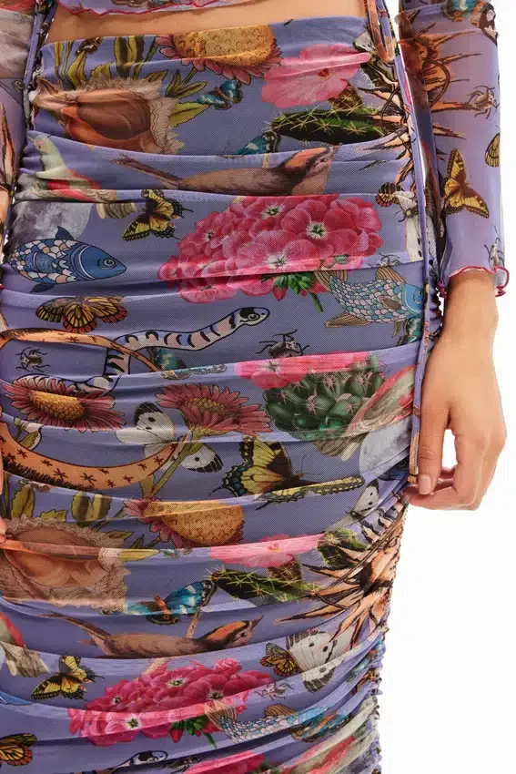Úzká tylová midi sukně Úzká tylová midi sukně